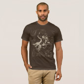 Gemini Constellation Map von Hevelius 1690 T-Shirt (Vorne ganz)