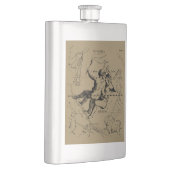 Gemini Constellation Zodiac Hevelius 1690 Flachmann (Rechts)