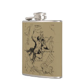 Gemini Constellation Zodiac Hevelius 1690 Flachmann (Links)