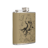 Gemini Constellation Zodiac Hevelius 1690 Flachmann (Rechts)