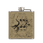 Gemini Constellation Zodiac Hevelius 1690 Flachmann (Rückseite)