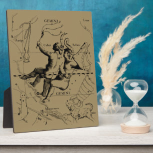 Gemini Constellation Zodiac Hevelius 1690 Fotoplatte