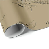 Gemini Constellation Zodiac Hevelius 1690 Geschenkpapier (Rolleneckpunkt)