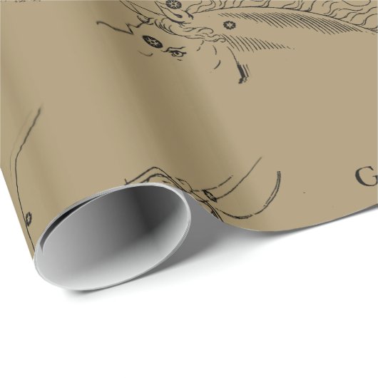 Gemini Constellation Zodiac Hevelius 1690 Geschenkpapier (Rolleneckpunkt)