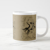 Gemini Constellation Zodiac Hevelius 1690 Jumbo-Tasse (Rechts)