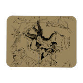 Gemini Constellation Zodiac Hevelius 1690 Magnet (Horizontal)