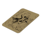 Gemini Constellation Zodiac Hevelius 1690 Magnet (Linke Seite)