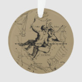 Gemini Constellation Zodiac Hevelius ca. 1690 Ornament (Vorderseite)