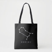 Gemini Constellation Zodiac Sign Tote Bag Tasche (Vorderseite)