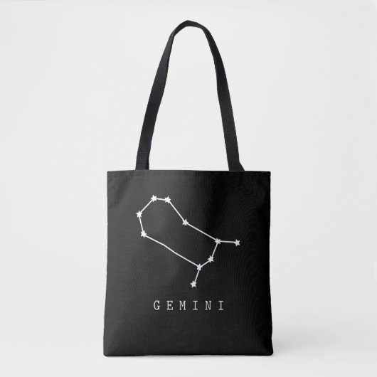 Gemini Constellation Zodiac Sign Tote Bag Tasche (Vorderseite)