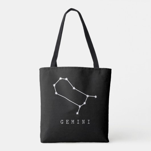 Gemini Constellation Zodiac Sign Tote Bag Tasche (Rückseite)
