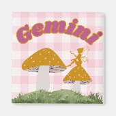 Gemini Cotattcore Ästhetische Mushroom Art Magnet (Vorne)