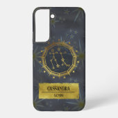 Gemini Dark Zodiac Astrologie: Schwarz & Gold Samsung Galaxy Hülle (Rückseite)