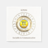 Gemini - Die Zodiaka-Zeichen Serviette (Vorderseite)
