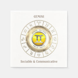 Gemini - Die Zodiaka-Zeichen Serviette