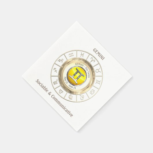 Gemini - Die Zodiaka-Zeichen Serviette (Ecke)