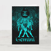 Gemini, die Zodiaksymbolen Grußkarte Karte (Vorderseite)