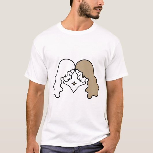 Gemini die Zwillinge zodiac Astrologie Sternzeiche T-Shirt (Vorderseite)
