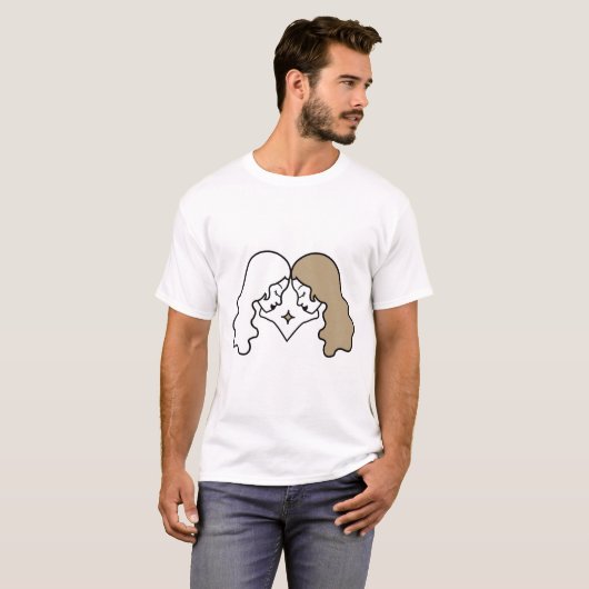 Gemini die Zwillinge zodiac Astrologie Sternzeiche T-Shirt (Vorne ganz)