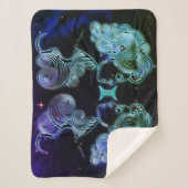 Gemini die Zwillinge zodiac Decke Sherpadecke (Vorderseite)