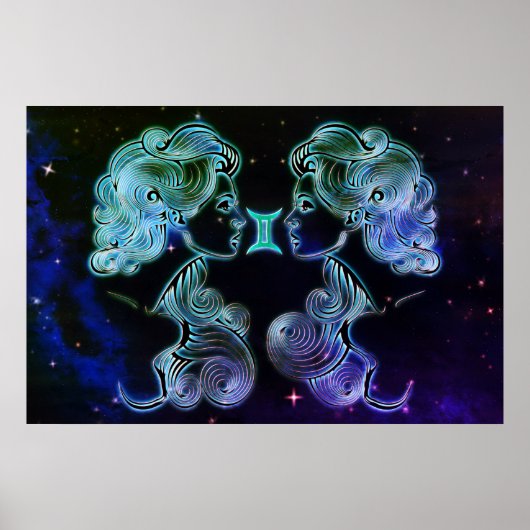 Gemini die Zwillinge zodiac Poster (Vorne)