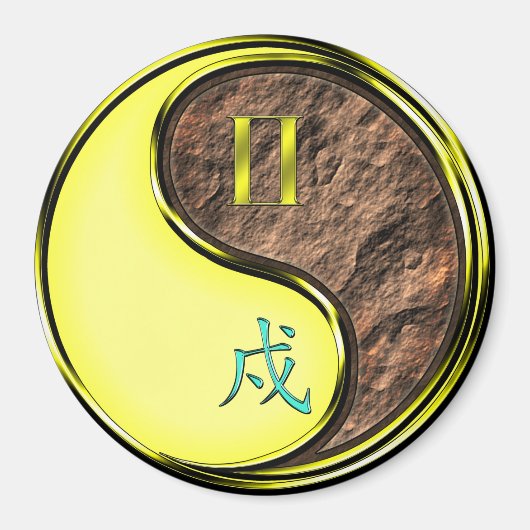 Gemini & Earth Dog Magnet (Vorne)