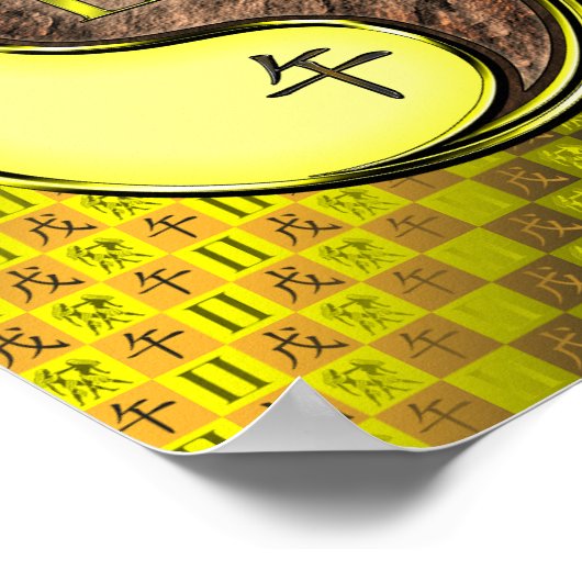 Gemini & Earth Horse Poster (Ecke)