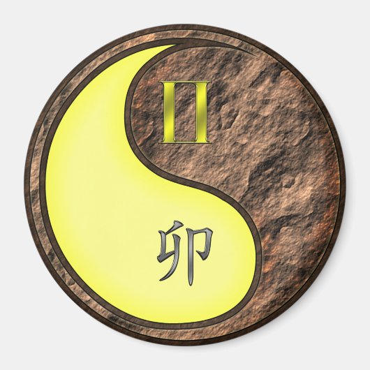 Gemini & Earth Rabbit Magnet (Vorne)