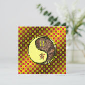 Gemini & Earth Tiger Flat Greeting Card Karte (Stehend Vorderseite)