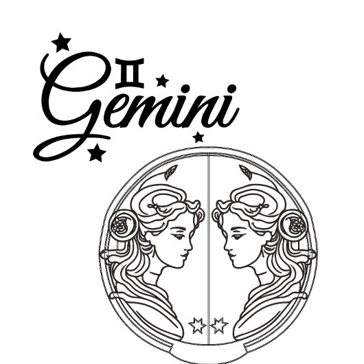 "Gemini" farbig T-Shirt