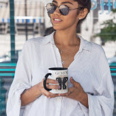 Gemini Feminine Zodiac Design Brown Black 15 OZ Tasse