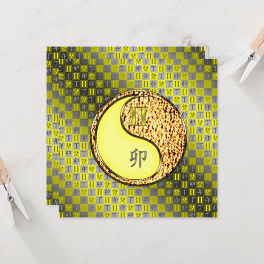 Gemini & Fire Rabbit Karte (Vorderseite/Rückseite Beispiel)