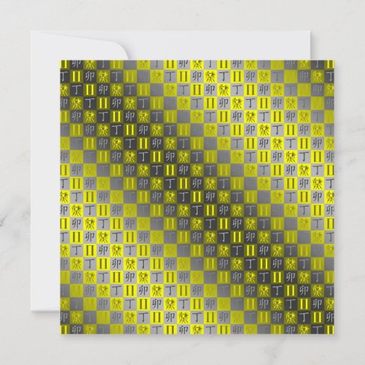 Gemini & Fire Rabbit Karte (Rückseite)