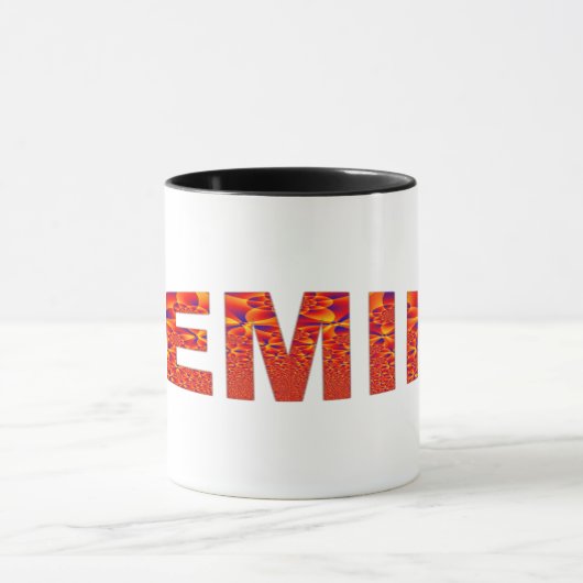 Gemini - Firey Orange Yellow Blue Tasse (Zentrum)