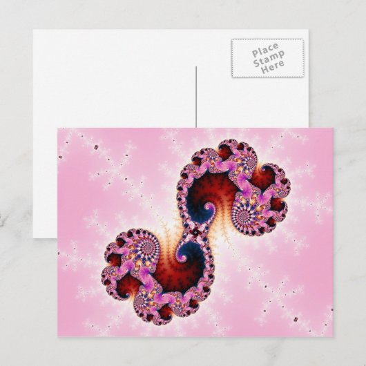 Gemini Fraktal Art Postkarte (Vorne/Hinten)