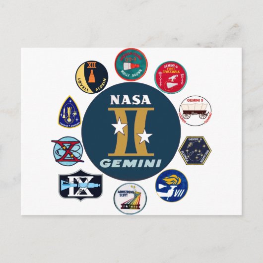 Gemini-Gedenklogo Postkarte (Vorderseite)