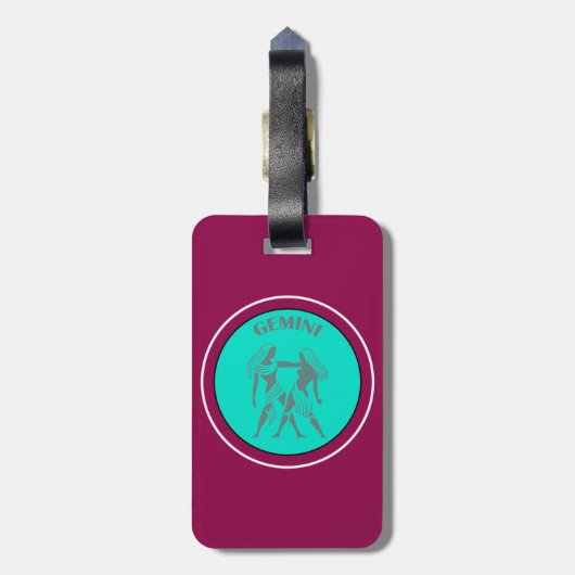 Gemini-Gepäcktag Gepäckanhänger (Rückseite vertikal)