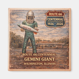 Gemini Giant Route 66 Kühlschrank-Ikone Magnet