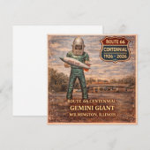 Gemini Giant Route 66 Reisekarte (Vorne/Hinten)