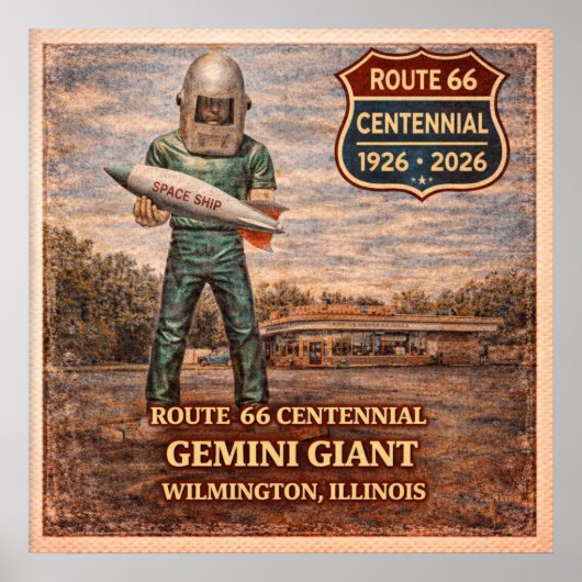 Gemini Giant Wilmington Route 66 Poster (Vorne)