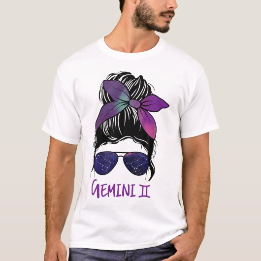Gemini Girl Birthday Gemini Frau Zodiac T-Shirt (Vorderseite)