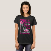 Gemini Girl Like a Boss in Kontrolle Diamantenschu T-Shirt (Vorne ganz)