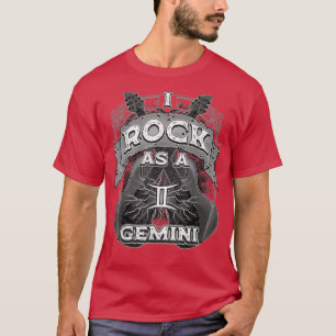 Gemini Gitarre I Rock als Zodiakmusik T-Shirt