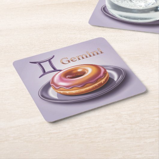 Gemini Glazed Donut Lavender Untersetzer Set (angewinkelt)