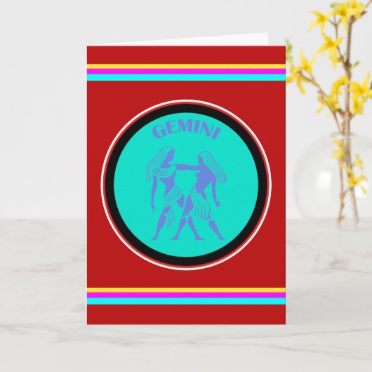 Gemini Grußkarte Karte (Gelbe Blume)