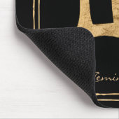 Gemini Hammergoldstylisierte Astrologie-Symbol Mousepad (Ecke)