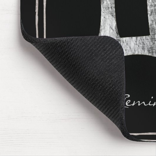 Gemini Hammersilber stylisierte Astrologie-Symbol Mousepad (Ecke)