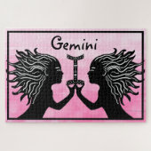 Gemini Hand Dragon Art Horoskop Zodiac Puzzle (Horizontal)