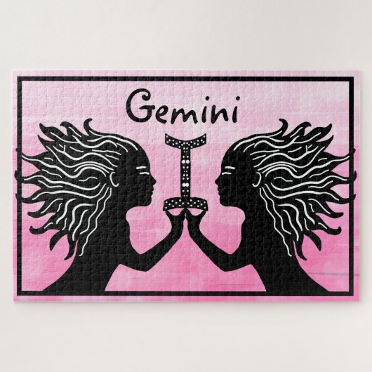 Gemini Hand Dragon Art Horoskop Zodiac Puzzle (Horizontal)