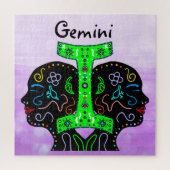 Gemini Handgezeichnetes Horoskop Zeichen Puzzle (Vertikal)